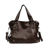 Weiyinxing Bag Fall 2024 Korean Large-Capacity Handbag Soft Leather Simple Leisure One-Shoulder Oblique Straddle Bag