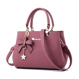 Weiyinxing Female 2024 New Lychee Grain Women's Bag Bow Middle-Aged Mother Bag Women's Handbag Can Be One Shoulder