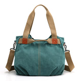 Weiyinxing Vintage Tide One-Shoulder Cross-Slung Women's Bag Large Capacity Fashion Handbag Lady Simple Versatile Canvas Bag Women's Bag