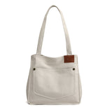 Weiyinxing Large Capacity Canvas Bag Single Shoulder Bag Women's 2024 Autumn And Winter New Student Bag Simple Versatile Canvas Bag