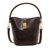 Weiyinxing And Winter Millard Handbag Bag Female 2024 New Retro Collision Color Bucket Bag Niche Versatile Shoulder Cross-Body Bag
