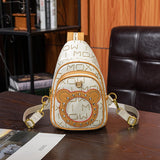 Weiyinxing Bag Women's 2024 New Korean Fashion Multi-Functional Diamond-Encrusted Bear One-Shoulder Oblique Bag Women's Small Double-Shoulder Bag