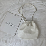 Weiyinxing Female 2024 New Candy Color Mini Pu Handbag Mobile Bag One Shoulder Straddling Bucket Soft Bag Girl