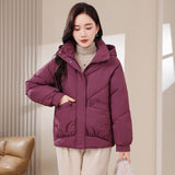 Size 300 Catties Fat MM Cotton Clothes Female Short Style 2024 New Korean Version Loose Cotton-Padded Jacket Fashion Hooded Cotton-Padded Jacket