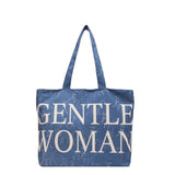 Weiyinxing Woman Full Print Letter Printed Canvas Bag 2024 New Love Mommy Shopping Bag Single Shoulder Bag