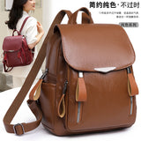 Weiyinxing Women's 2024 New Korean High-Capacity Bags Fashionable Soft Leather Ladies Backpack Fashion Travel