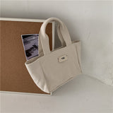 Weiyinxing New Han Dai Same Style Egg Canvas Handbag Size Bento Bag Simple Leisure Portable Tote Bag