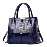 Weiyinxing [Women's Bag] Bright Leather Handbag 2024 New Stone Grain Women's Bag Large Capacity Single Shoulder Cross-Body Bag