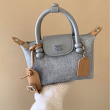 Weiyinxing Wind Chio2nd Platinum Blue Dencare Bag Female 2024 New Handbag Work Small Bag Cross-Body Bag