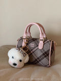 Weiyinxing Wind Chio2nd British Afternoon Tea Pillow Bag Female Autumn Winter Plaid Carry Small Bag Single Shoulder Cross-Body Bag