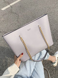 Weiyinxing Bag Female 2024 New Korean Version 100-Chain Handbag Large-Capacity Student One-Shoulder Bag Tate Bag Female Bag