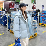 Weiyinxing Celebrity Bread Cotton Clothes Winter Dress 2024 New Hat Loose Warm Pink Cotton-Padded Jacket In The Long Padded Coat Female