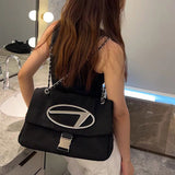 Weiyinxing New Single-Shoulder Large-Capacity Nylon Chain Stray Bag Oblique Cross Handbag Advanced Sense Commissary Tote Bag
