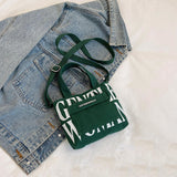 Weiyinxing Mini Small Canvas Bag Female 2024 New Simple Handbag Fashion One-Shoulder Cross-Body Bag
