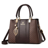 Weiyinxing Chen Female Bag] 2024 Spring / Summer New Fashion Handbag Middle-Aged Large Capacity Spell Color One-Shoulder Cross-Body Bag Tide