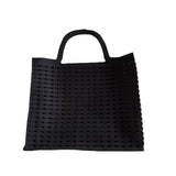 Weiyinxing Female Korean Version Spring And Summer Woven Bag Large Volume Tot Bag Shopping Bag Waffle Hand-Woven Hollowed-Out Handbag