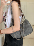 Weiyinxing Minority Bag Female 2024 High-Quality Crescent Bag Vintage One-Shoulder Armpit Bag 100 Chain Handbag