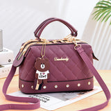 Weiyinxing Female 2024 Autumn And Winter Handbag Korean Version Of Fashion Atmosphere Steel Clip Ling Ge Pillow Bag One-Shoulder Cross-Body Bag