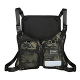 Weiyinxing Men's Cool Shoulder Bag Vest Type Multi-Pocket Tool Double Shoulder Backpack Luminous Reflective Strip Camouflage Backpack