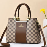 Weiyinxing Female 2024 Autumn Winter New Middle-Aged Mother Bag Contracted Bump Color Large Capacity Vintage Handbag One Shoulder