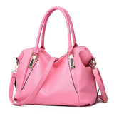 Weiyinxing Fashion Soft Leather Handbag Large Capacity Women's Bag Middle-Aged Women One-Shoulder Cross-Body Bag