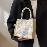 Weiyinxing Box Bento Bag Female 2024 New Fashion Out One Shoulder Carry Bag Versatile Ins Student Carry Bag