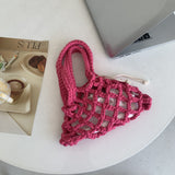 Weiyinxing Bag, Women's Leisure Handbag, Small Cute Bucket Bag, Hollowed-Out Handbag, Hand-Carried Daily Bag.