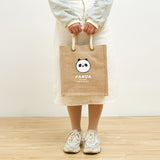 Weiyinxing Wheat Zakka Jute Cloth Shopping Bag Moistureproof Large And Small Simple Modern Handbag Yellow Bag