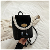 Weiyinxing Little Red Book 2024 Autumn And Winter Plush Double Shoulder Handbag Girl
