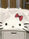 Weiyinxing Cartoon Cute Big Bag One-Shoulder Bow Hello Kitty Handheld Fitness Bag Slanted Travel Bag