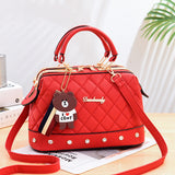 Weiyinxing Female 2024 Autumn And Winter Handbag Korean Version Of Fashion Atmosphere Steel Clip Ling Ge Pillow Bag One-Shoulder Cross-Body Bag