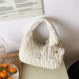 Weiyinxing New 2024 Korean Versatile Ins Handbag Is Popular With A Single Shoulder Pleated Underarm Bag