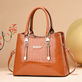 Weiyinxing Minister Female Bag] Autumn And Winter Female Bag 2024 Temperament Handbag Large Capacity Crocodile Grain Women's Bag One-Shoulder Cross-Body Bag