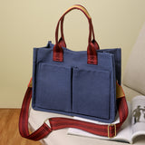 Weiyinxing Spring Canvas Bag Leisure Retro Handbag Oblique Satchel Large-Capacity Multi-Pocket Lady's Todd Bag