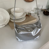 Weiyinxing Korean Version One-Shoulder Armpit Bag Nylon Bag Simple Light Leisure Bucket Bag Handbag Handbag Fashion