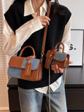 Weiyinxing Collision Color Small Square Bag Women's 2024 New Texture Simple Oblique Bag Fashion Minority Design Single Shoulder Bag