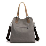 Weiyinxing One Shoulder Cross-Body Bag 2024 New Vintage Stitching Handbag Lady Large Capacity Canvas Contrast Women's Bag