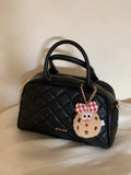 Weiyinxing Wind Chio2nd Boston Holiday Pillow Bag Autumn And Winter Vintage Diamond Handbag Bag Women's Single Shoulder Cross-Body Bag