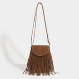 Weiyinxing Tassel Bucket Bag PU Cross-Over Bag Fashion Holiday Style Lady Bag 2024 Summer New Women's Bag