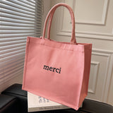 Weiyinxing School Students In Class Single Shoulder Tote Bag Female 2024 New Fashion Versatile Large Capacity Portable Canvas Commuter Bag