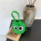 Weiyinxing Spring Style Women's Bucket Korean Version Pu Bucket Handbag Big Eyes Lovely One-Shoulder Straddling Women's Bag