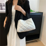 Weiyinxing Cotton Suit Handbag Girl 2024 New Summer Fashion Leisure Diamond Handbag Commuter Tote Bag