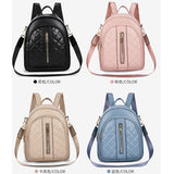 Weiyinxing Backpack New Leisure Fashion Simple Soft Leather Backpack Light Travel Multi-Function High-Capacity Travel Backpack