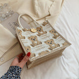 Weiyinxing Bear Lunch Box Bento Bag 2024 Summer New Fashion Out Bag Ins One Shoulder Bag