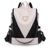 Weiyinxing New Backpack Pupil Color Spliced Backpack College Anti-Theft Travel Women's Single Shoulder Bag Love Large Capacity Schoolbag