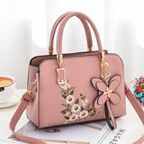 Weiyinxing Female 2024 New Fashion Single Shoulder Bag Large Capacity Soft Leather Handbag Embroidered Soft Leather Cross-Body Bag