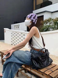 Weiyinxing Rivet Locomotive Bag ABG Spice Girl Bag High Capacity One-Shoulder Oblique Handbag