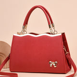 Weiyinxing New Fashion Bow Bride Bag Simple Lady Temperament Handbag Large Capacity One-Shoulder Cross-Body Bag Tide