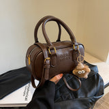Weiyinxing Retro Handbag Bag Female 2024 New Autumn And Winter Fashion Bowling Bag Versatile One-Shoulder Cross-Body Bag