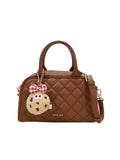 Weiyinxing Wind Chio2nd Boston Holiday Pillow Bag Autumn And Winter Vintage Diamond Handbag Bag Women's Single Shoulder Cross-Body Bag